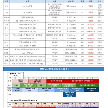 개념상상 SM관 8월 시간표 RSS 대표 이미지