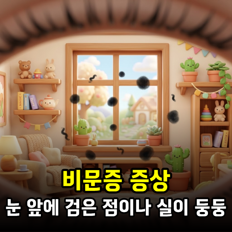 비문증 증상, 눈 앞에 검은 점이나 실이 떠다닌 적 있나요?