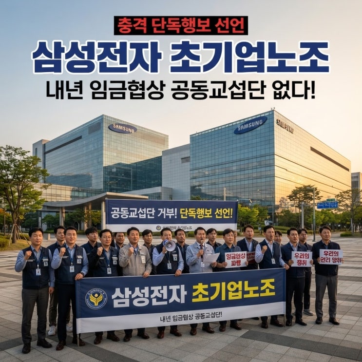 노조 간 주도권 경쟁 심화? 삼성전자 초기업노조 내년 임금협상 공....