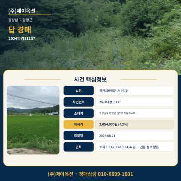 함양 답 토지경매ㅣ경상남도 함양군 안의면 초동리 699ㅣ2024타경11137ㅣ논 농사 썸네일
