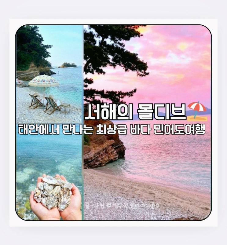 [서해여행지추천] 서해의 몰디브 태안 민어도 완벽 가이드! 가는법·....