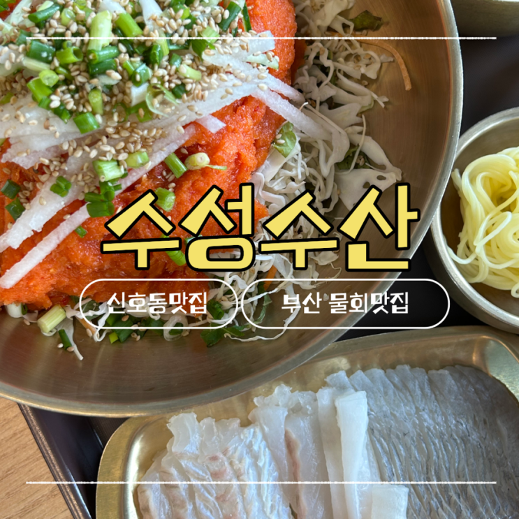 [부산맛집] 강서구 신호동 물회 맛집 ‘수성수산’ |  아이랑 가기좋....