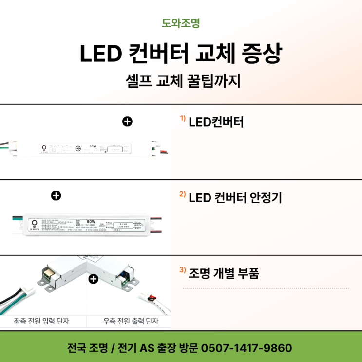 LED 컨버터 고장? 깜빡임 증상부터 셀프 교체 꿀팁까지｜포천 구리 조명