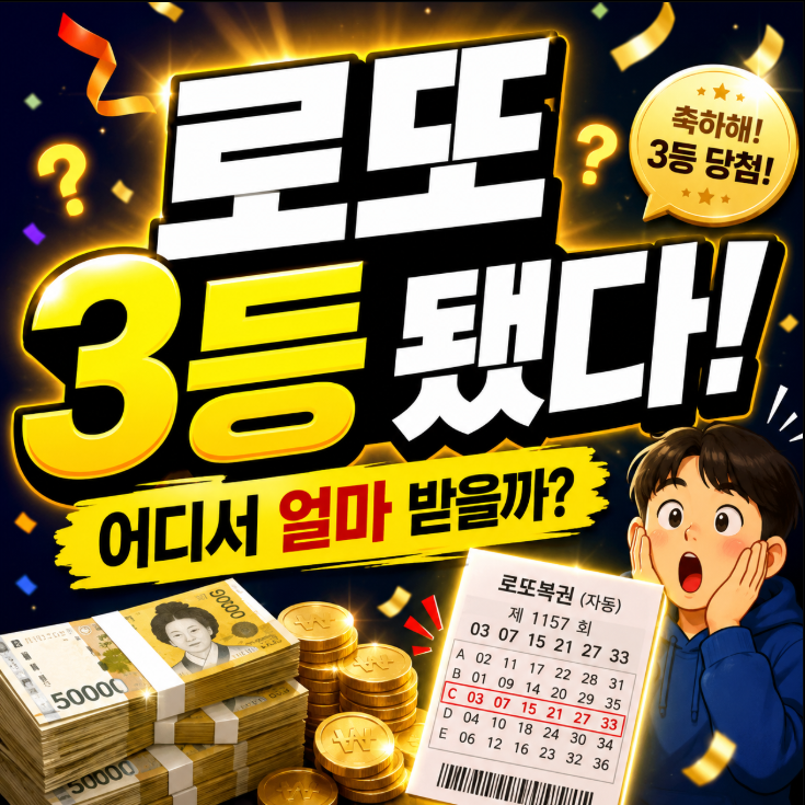 로또 3등 수령장소는 어디? 농협 수령방법·준비물·당첨금·세금 총정리