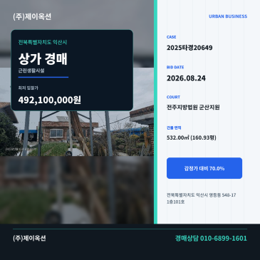 익산상가경매·근린생활시설ㅣ전북특별자치도 익산시 영등동 548-17 1층101호ㅣ2025타경20649 썸네일