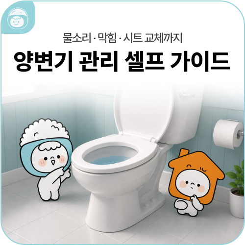 양변기 관리 셀프 가이드! 물소리 · 막힘 · 시트 교체까지 한 번에!