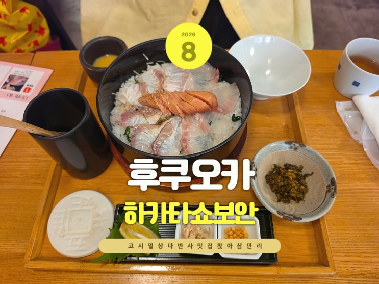 일본 후쿠오카 하카타 맛집 멘타이요리 하카타 쇼보안 명란덮밥
