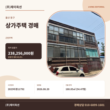 울산상가주택경매ㅣ울산광역시 동구 화정동 170-4ㅣ2025타경11792 썸네일