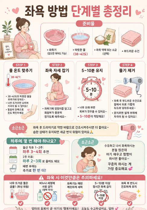 산후 좌욕 올바른 방법 총정리 (언제부터? 어떻게 해야 하나요?)