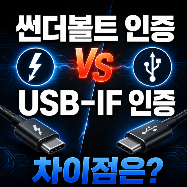 썬더볼트4·5 vs USB-IF 인증 차이와 뜻 USB4, 2만원 차이 나는 이유 (feat.아트뮤 240W 케이블) | 내돈내산 대표 이미지