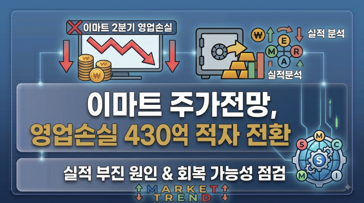 이마트 주가전망, 2분기 영업손실 430억 적자전환 충격…본업은 살아났는데 주가는 어디로?