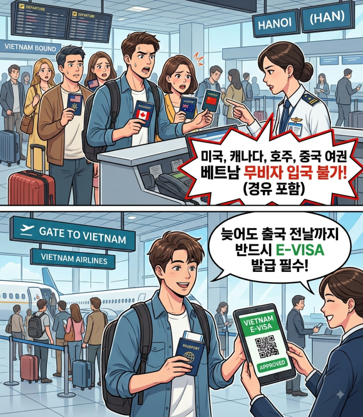 베트남 긴급비자 365일 발급: 미국 캐나다 중국 호주 여권 대표 이미지