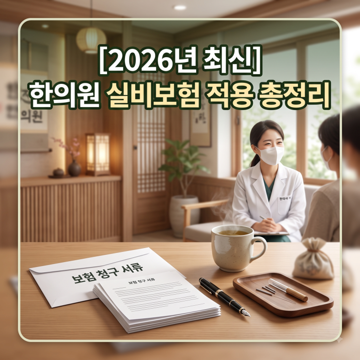 2026년 최신, 한의원 실비보험 적용 총정리: 추나요법, 한약, 청구 서류까지