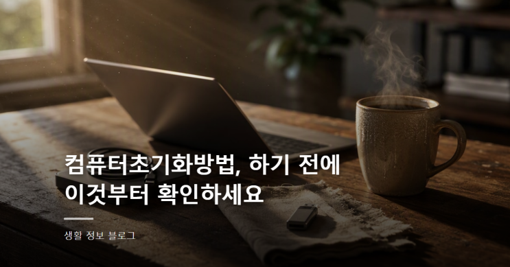컴퓨터초기화방법, 하기 전에 이것부터 확인하세요