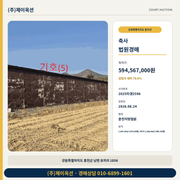 홍천축사경매ㅣ강원특별자치도 홍천군 남면 유치리 1856ㅣ2025타경2596 썸네일
