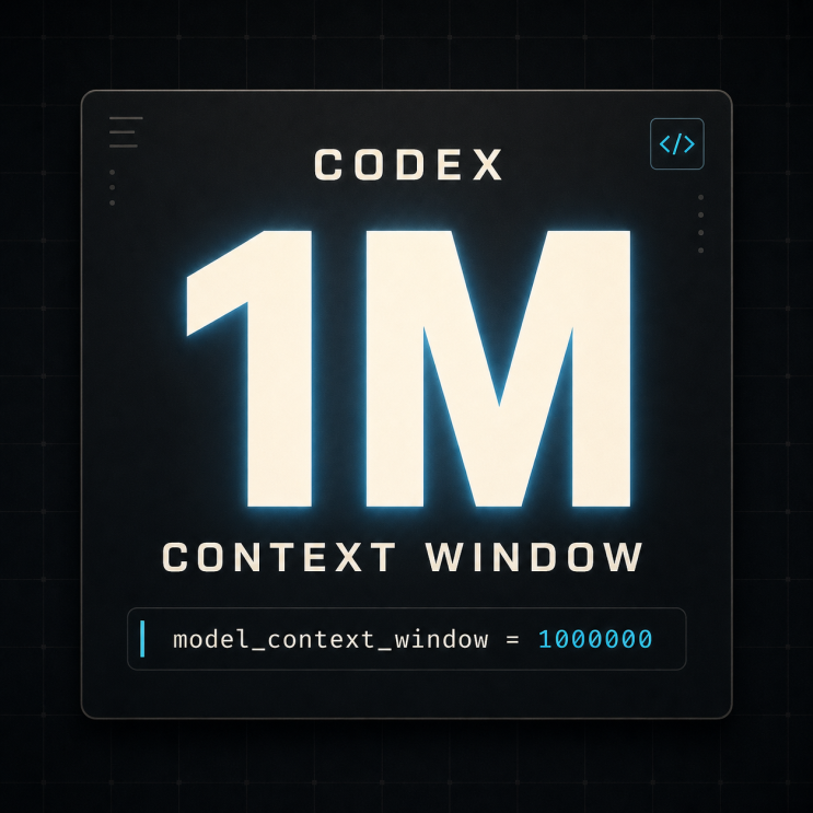 Codex 1M context window로 변경하는 방법|config.toml 직접 수정·Codex에게 시키기 대표 이미지