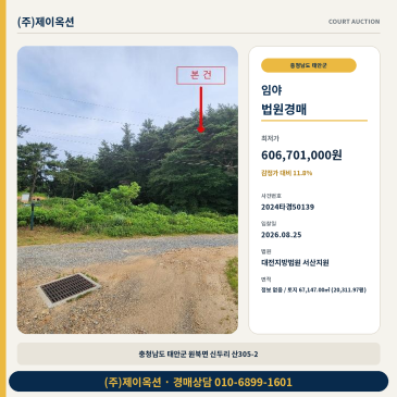 태안군 원북면 신두리 임야 경매 신두해변길 접근 토지 2024타경50139 썸네일