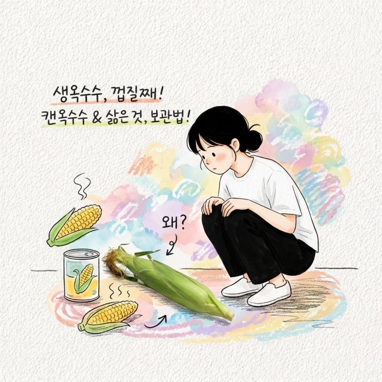 생옥수수 껍질째 두는 이유와 캔 초당옥수수 삶은 옥수수 보관법
