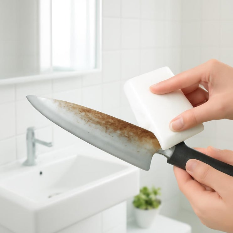 칼 녹 제거 가장 쉬운 방법, 집에 있는 것으로 5분이면 끝