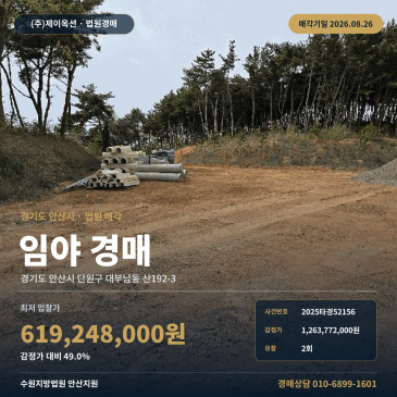 안산토지경매ㅣ경기도 안산시 단원구 대부남동 산192-3ㅣ2025타경52156 썸네일
