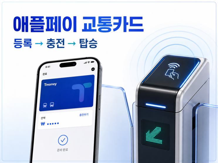 애플페이 교통카드 티머니 등록 충전 사용법