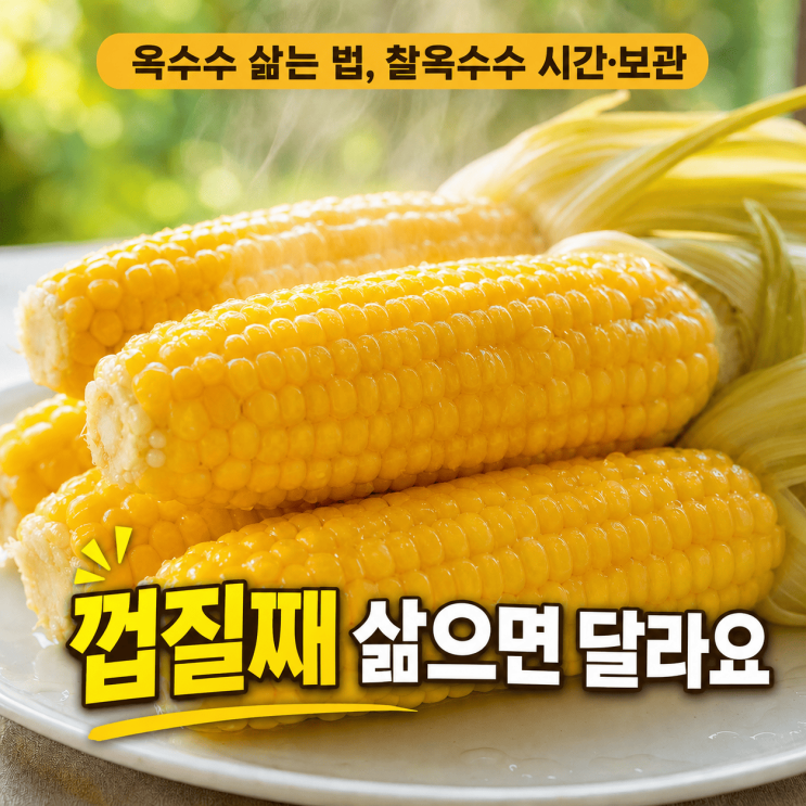 옥수수 삶는 법, 찰옥수수 맛있게 삶는 시간과 보관법 완정 정복