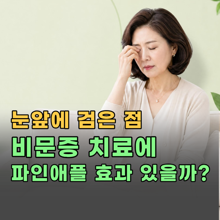 눈앞에 검은점 비문증 원인과 치료방법 영양제