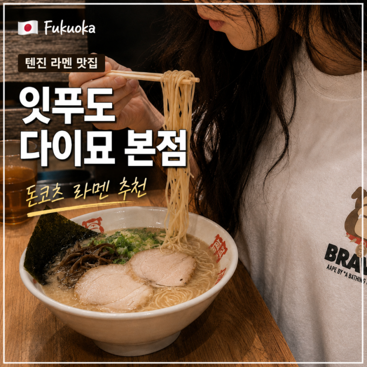 후쿠오카 잇푸도 다이묘 본점 돈코츠 라멘 메뉴 추천