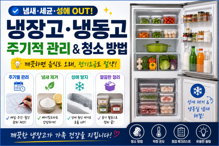 냉장고·냉동고 주기적 관리와 청소 방법 총정리