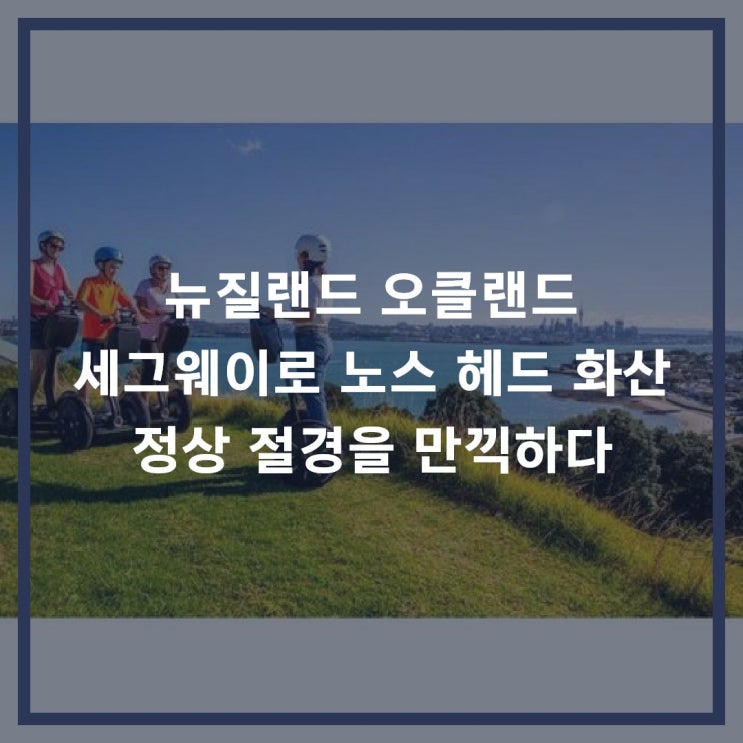 뉴질랜드 오클랜드 세그웨이로 노스 헤드 화산 정상 절경을 만끽하....