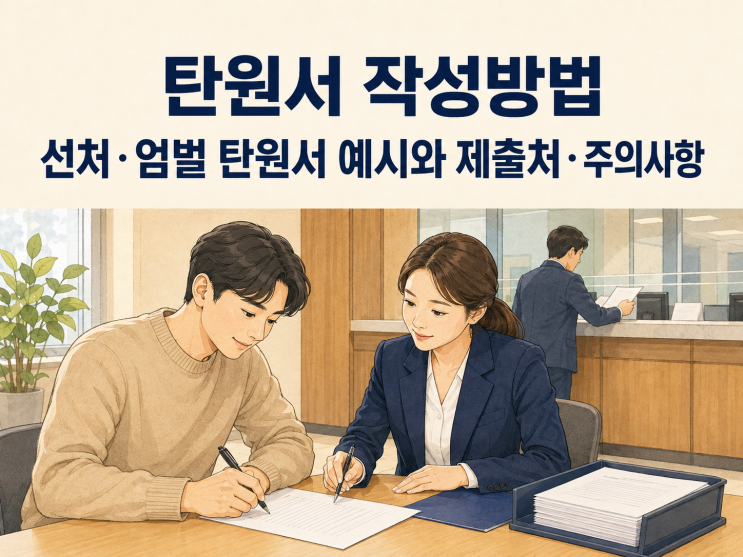 탄원서 작성방법｜선처·엄벌 탄원서 예시와 제출처·주의사항