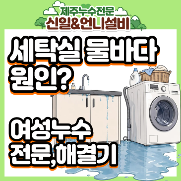 [제주누수] 신제주 아파트 세탁실 물바다 원인? 특이한 벽 배관 구조 꿰뚫는 제주누수탐지전문 여성누수 노하우!