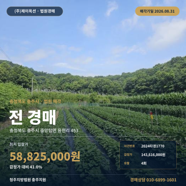 충주토지경매·농지ㅣ충청북도 충주시 중앙탑면 용전리 453ㅣ2024타경1770 썸네일