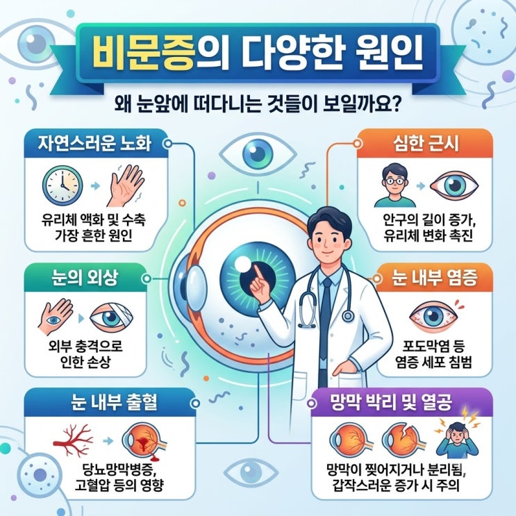 비문증원인부터 증상, 치료방법까지 놓치기 눈 앞에 변화
