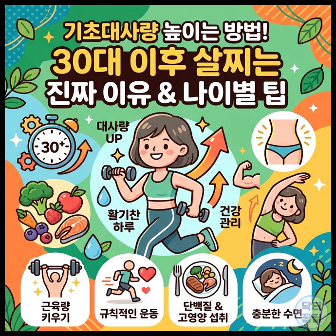 기초대사량 높이는 방법 나이별 올리는 팁은? 30대 이후 살이 더 잘 찌는 진짜 이유