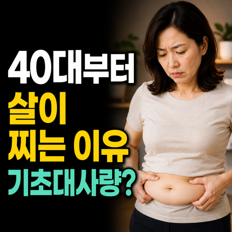 40대부터 살이 잘 찌는 이유, 기초대사량 높이는 방법 5가지