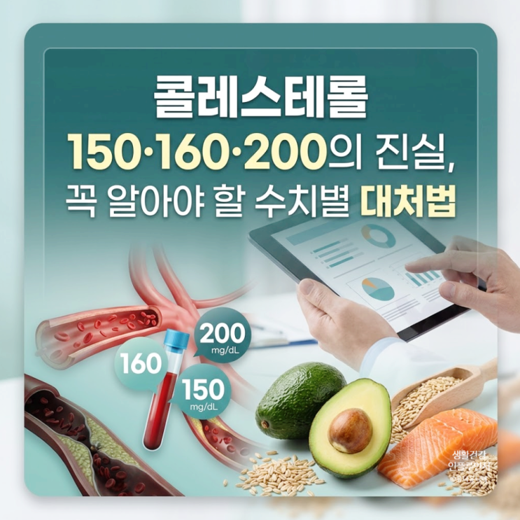 LDL 콜레스테롤 150, 160, 200? 정상수치와 나쁜 콜레스테롤 낮추는 방법