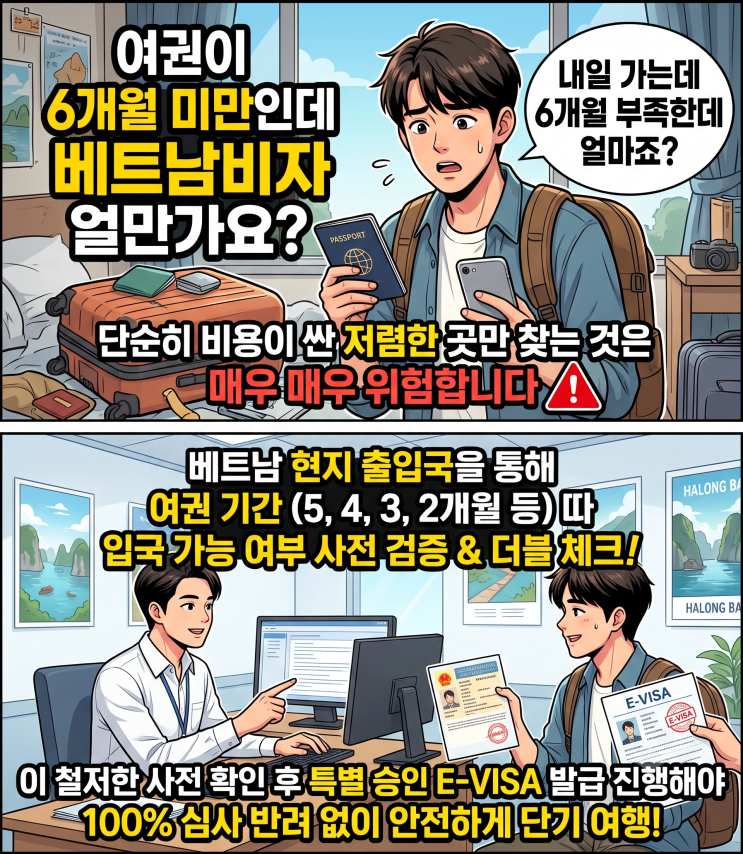 베트남 여권 6개월 미만 비자 받으면 끝? NO (현지 더블 체크 필수) 대표 이미지