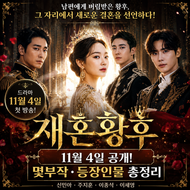재혼황후 드라마 공개일 11월 4일｜몇부작·등장인물 신민아 주지훈 ....