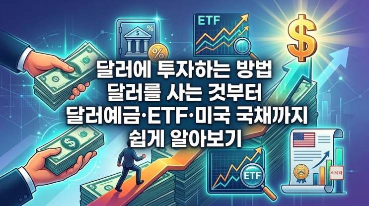 달러에 투자하는 방법, 달러를 사는 것부터 달러예금·ETF·미국 국채까지 쉽게 알아보기