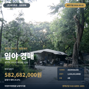 구리임야(산)경매ㅣ아천동 산16ㅣ2025타경1846 썸네일