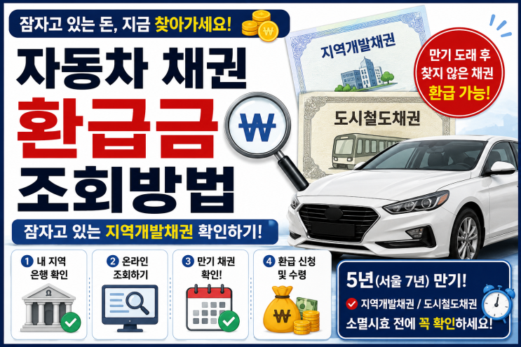 자동차 채권 환급금 조회방법, 잠자고 있는 지역개발채권 확인하기