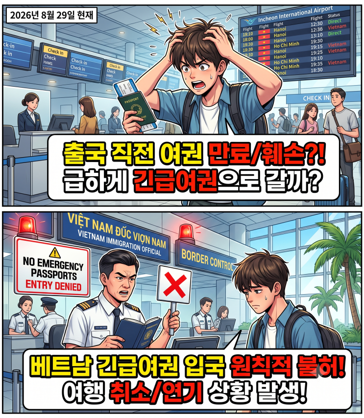 베트남 긴급 여권 입국 불가 이유(Vietnam Airlines 탑승도 불가) 대표 이미지