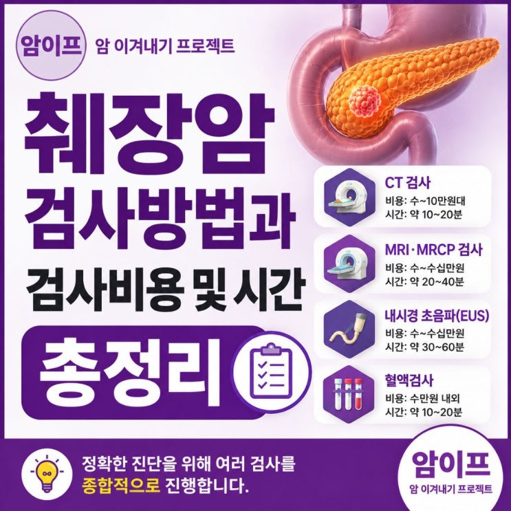 췌장암 검사방법과 검사비용 및 시간 총정리 by 암이프