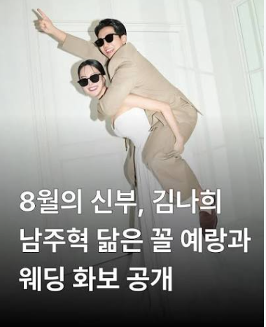 개그우먼 겸 가수 김나희, '남주혁 닮은꼴' 비연예인과 결실... 이찬....