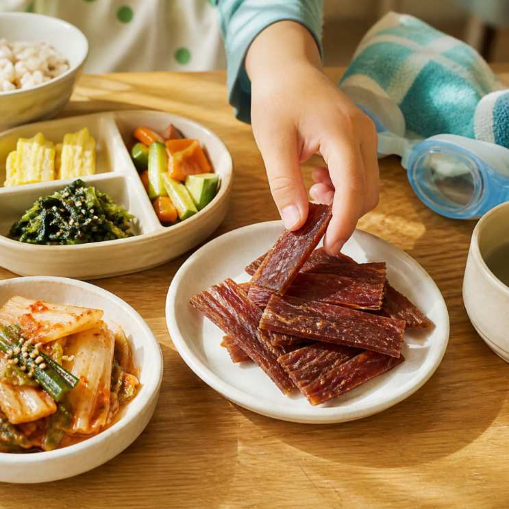 윤승아 아들 먹거리 관리, 반찬과 육포로 챙긴 여름 육아 일상