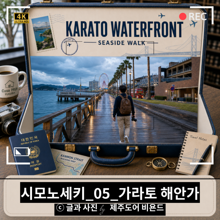 일본 소도시 여행 시모노세키, 간몬해협 따라 가라토시장부터 카몬....