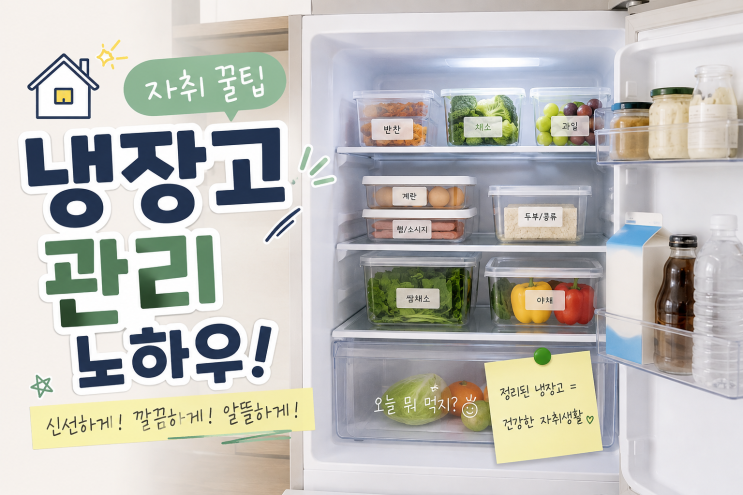 [자취 꿀팁] 식재료 버리지 않고 한 달 보관하는 방법! 1인 가구 짠테....
