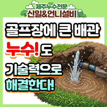 제주시 봉개동, 골프장 50mm 대형 배관 누수, 타 업체 포기 현장 해결한 제주누수탐지전문 스토리