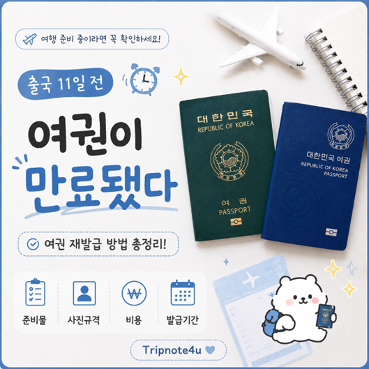 [여권 재발급 방법] 여행 앞두고 확인해봤는데 이미 만료돼 있었다